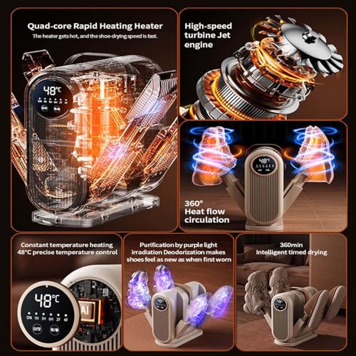 Boxing Glove Dryer 360° without dead angles, 4 times stronger wind speed Shoe Dryers for Sneakers For Sneakers, Shoes, Gloves
