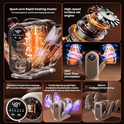 Boxing Glove Dryer 360° without dead angles, 4 times stronger wind speed Shoe Dryers for Sneakers For Sneakers, Shoes, Gloves