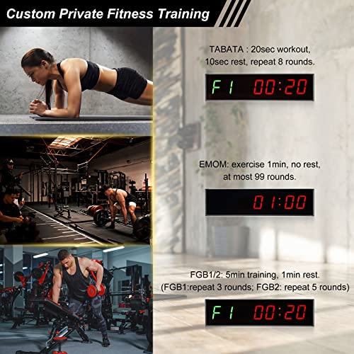 PATIKIL LED Gym Timer Workout Timer Interval Timer Clock Wall Clock 11.4"
