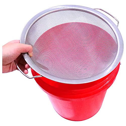 Fine Mesh Paint Strainer 60 Mesh Stainless Steel Paint Filter Emulsion Honey Funnel Filter Cover Fits 5 Gallon Paint Bucket Filter Tool Insert Strains (1 pc)