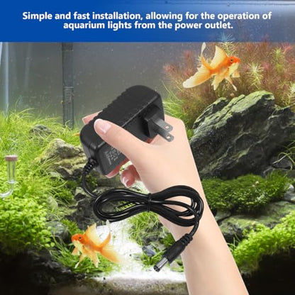 LED Power Adapter AC110-240V DC12V 1A Switching Power Supply Converter for Aquarium Fish Tank Light (US Plug)