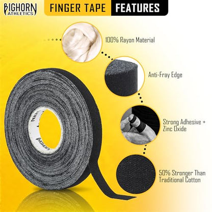 Finger Tape, 0.3-Inch x 45-Feet, 4 Rolls, Black - color: Black, size: 0.3-Inch