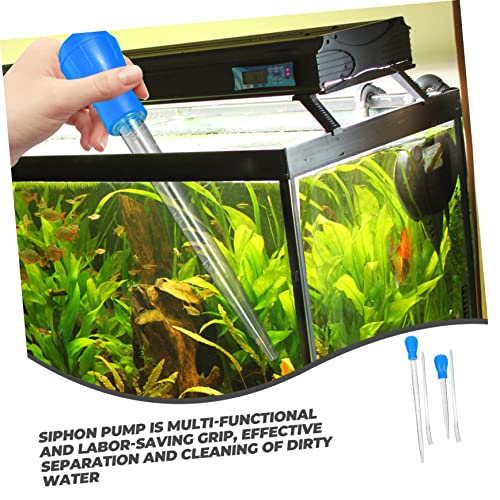 2pcs Fish Tank Siphon Pump Extension Tubes for Gravel Cleaning and Water Change Handheld Fish Tank Vacuum Cleaner Easy to Use Aquarium Accessory