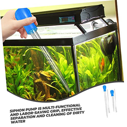 2pcs Fish Tank Siphon Pump Extension Tubes for Gravel Cleaning and Water Change Handheld Fish Tank Vacuum Cleaner Easy to Use Aquarium Accessory