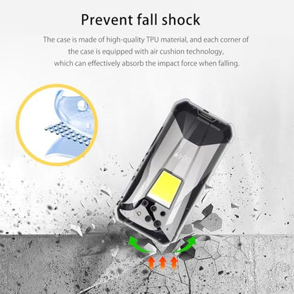 NOUKAJU Case for 8849 Tank 3 Pro, TPU Protective Case,Stand Function,Adjustable Bracket,Anti-Drop, Shockproof,Protective Cover for 8849 Tank 3 Pro(Clear)