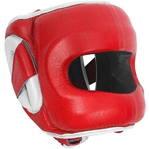 Ringside Deluxe Face Saver Boxing Headgear - color: Red, size: Large-X-Large