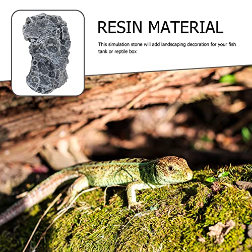 balacoo Turtle Basking Platform Lifelike Resin Simulation Stone for Reptile Terrarium Multi-Functional Hiding Cave and Rest Stand for Aquariums and Home Decor