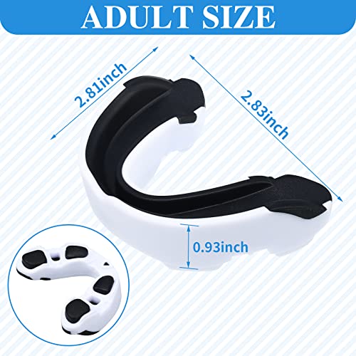 Frienda Adult Mouth Guards for Sports with Case - color: Black With White