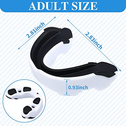 Frienda Adult Mouth Guards for Sports with Case - color: Black With White