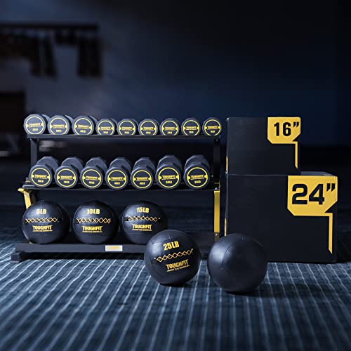 ToughFit Soft Wall Ball - Medicine Ball Set for Cardio Fitness Exercise - Weighted Med Ball for Strength and Conditioning Exercises, Cross Training Lunge, and Partner Toss - style: 10LB+15LB+20LB