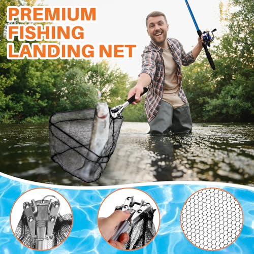 Telescopic Fishing Rod and Reel Combo, 6.89ft 2pcs Collapsible Rod with Plier Lip Gripper Lures Carrier Bag Pre-Loaded Spinning Reel Saltwater Freshwater Fishing Pole Kit