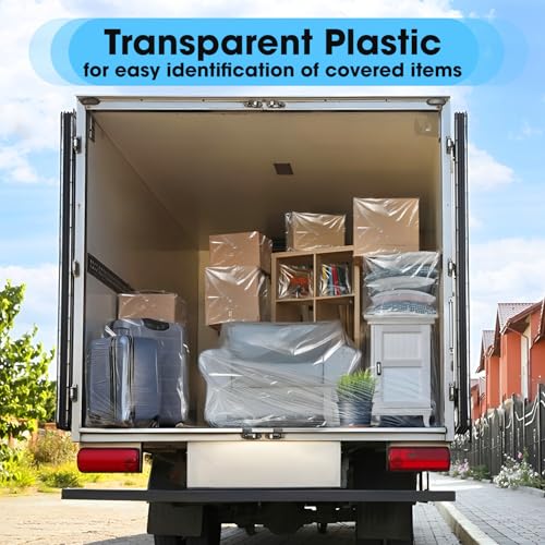 Besti Large Clear Plastic Bags – 10-Pcs 32x48-inch Extra Large Storage Bags – Packing Bags for Suitcases, Luggage, Large Items – Heavy-Duty Moving Bags for Protection and Storage