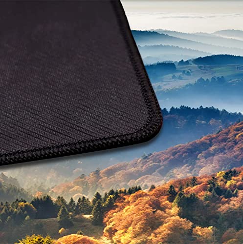 Large Mountain View Patterned Mouse Pad, Anti Slip Gaming Keyboard Desk Pad | The Surface Of The Mouse Pad Is Designed With Fiber Woven Material, And The Base Is Made Of Natural Anti Slip Rubber. - color: Mountain Landscape