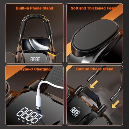 Ab Roller Wheel with Elbow Support - Abdominal Rebound Roller with LCD Large Screen Display
