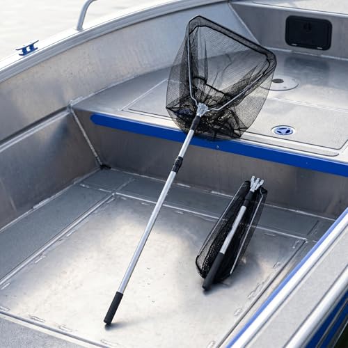 Telescopic Fishing Net with Handle, Collapsible Aluminum Dip Net for Minnows & Bait, Portable Minnow Net for Creek & Beach Fishing, Lightweight Fish Net for Outdoor Use