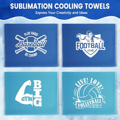 Hosuly 100 Pack Cooling Towels, 40"x12" - color: Dark Blue and Light Blue