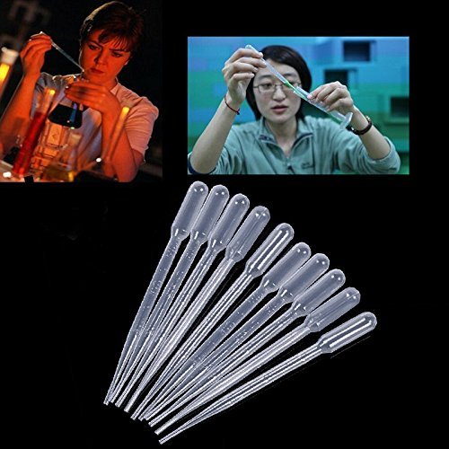White 3ML Disposable Plastic Eye Dropper Set Transfer Graduated Pipettes (20 PCS)