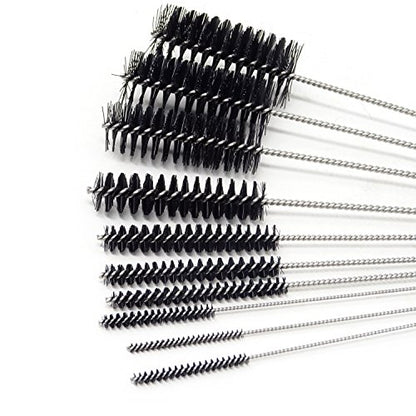 Honbay 10PCS 7.87Inch Nylon Tube Brush Set Cleaning Brush Set for Test Tube,Water Bottles, Drinking Straws, Eye Glasses, Keyboards, Jewelry Cleaning,etc