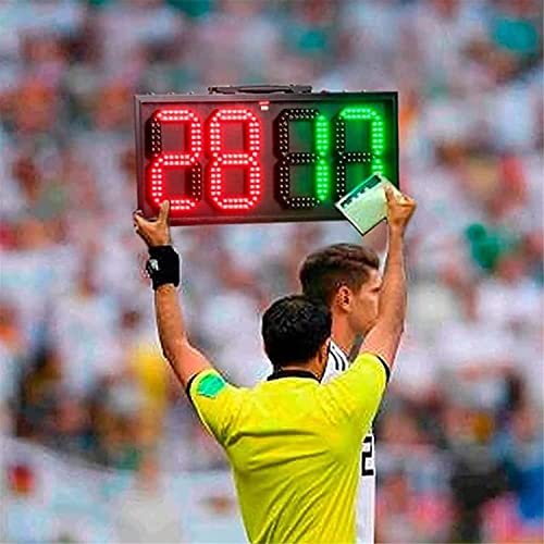 LED Substitution Board for Soccer, Football Electronic Substitution Board, Football Game Injury Stop Time Display Boards, Football Referee Substitution Board,Digital Cricket Scoreboard,Single-sided