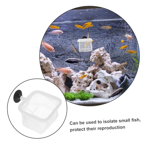 GALPADA 5pcs Aquarium Fish Breeding Net with Cups Fine Mesh Separator for Fish Tank Lightweight Protective Net for Juvenile Survival for Aquatic Environments