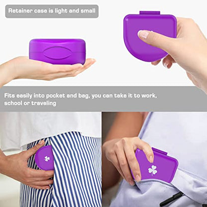BVN Retainer Case, Magnetic Aligner Case for Braces and Mouth Guards - color: Purple