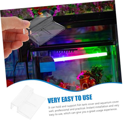 BESPORTBLE 4pcs Sturdy Aquarium Lid Support Brackets Acrylic Fish Tank Cover Holders for Tops Easy to Install Suitable for Turtle Tanks and Pet Aquariums