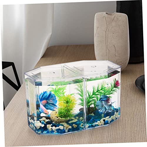 YARNOW Multi Functional Transparent Isolation Box for Fish Breeding Incubator Tank for Betta Guppy Shrimp with Enhanced Survival Rate for Aggressive Fish