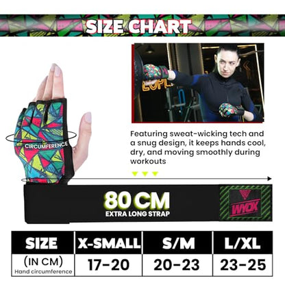 WYOX Gel Boxing Hand Wraps & Curved Focus Mitts Bundle for Men & Women Adults – 80cm Wrist Straps, Padded Knuckle Support, Neoprene Inner Glove Gel Padding, MMA Muay Thai Kickboxing Training Pads