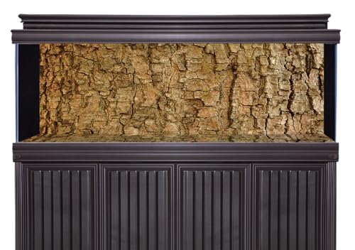48x18 inches Aquarium Fabric Background Natural Tree Bark Aquarium Backdrop Wood Grain Fish Tank Aquatic Plants Background