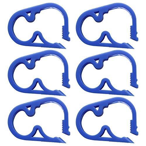 Murtenze 6Pcs Siphon Hose Clamp, Flow Control Clamp Adjustable Tube Clamp Plastic Tubing Clamps, Blue
