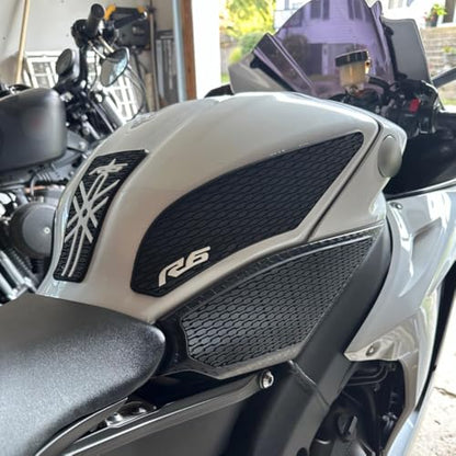 YZF-R6 Side Fuel Tank Pad 2017-2021 - Protective Anti-Slip Knee Grip Traction Sticker for R6 Accessories