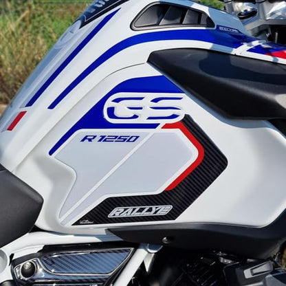 Motorcycle 3D Stickers Compatible with BMW R 1250 GS Adventure 2021-2022. Tank Side Protections from Impact and Scratches. Resin Stickers - Made in Italy (Rallye) - color: Rallye