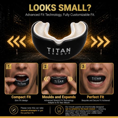 Mouth Guard Boxing, Dual-Layer Boil & Bite Mouthguard, Adult | Premium Dual-Layer | Case Included | Adult & Youth Custom-Fit Mouthpiece | Football, MMA, Hockey, Lacrosse, BJJ, Basketball - color: Black, size: Adult Age 11+
