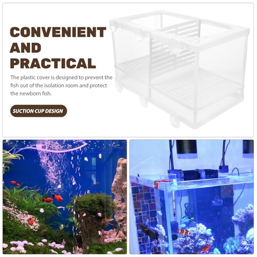 BESPORTBLE Fish Fry Hatching Boxes Aquarium Breeding Box Suction Cup Design Style