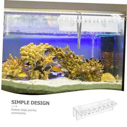 Aquarium Tool Holder Rack for Fish Tank Maintenance Organized Storage for Aquatic Plant Cleaning Tools Wall-Mounted Design Multiple Storage