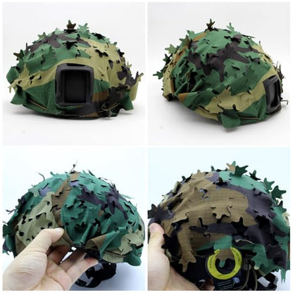 Tactical Helmet Cover Breathable Mesh Camo Camouflage Helmet Cover Great for Tactical Military Gear Combat Fast Helmet - color: US4