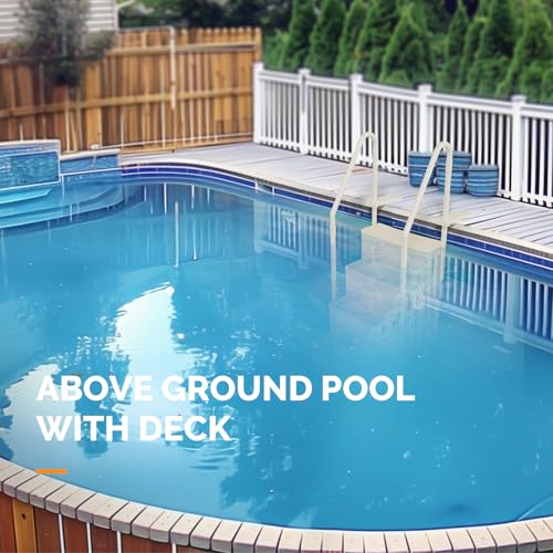 VINGLI Pool Ladder for Above Ground Pools 4-Step, Safety Stair - Full Beige - color: Full Beige, size: 4 Steps