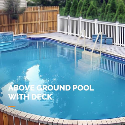 VINGLI Pool Ladder for Above Ground Pools 4-Step, Safety Stair - Full Beige - color: Full Beige, size: 4 Steps