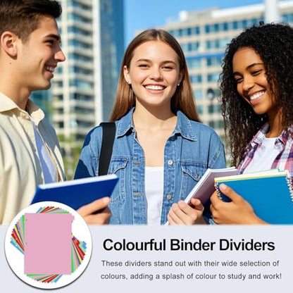 12-Tab Dividers for 3 Ring Binder,Plastic Biner Dividers with Tab, Monthly Divider Sets, 12 Tabs, Jan-Dec,File tabs,Multicolor,3 Sets