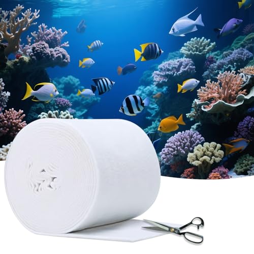 Aquarium Polishing Filter Pad-Ultra Fine 50 Micron Filter Floss for Crystal Clear Water,Cut-to-Size Filter Media for Fish Tank,Safe for Fish/Reef/Turtles(24" x 36", 1 Pack) - size: 24" x 36" - 50 Micron