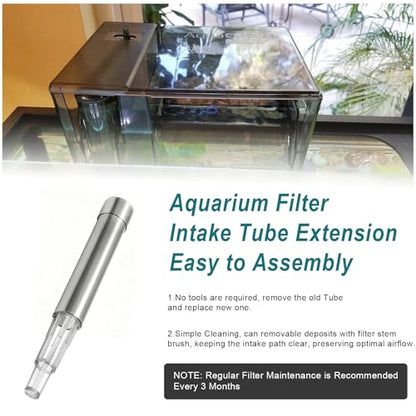 Aquarium Filter Intake Extension Tube,Intake Tube Compatibility with Aquaclear Power Filter 20 30 50, Aquarium Filter Pickup Tube Keeps Water Crystal Clear,Replacement Tube Aquarium Filter Accessories
