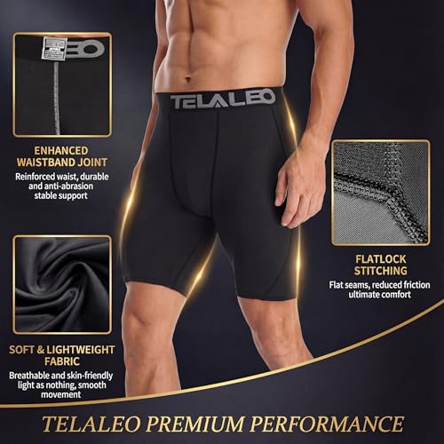 Compression Shorts Men Spandex Athletic Underwear Boxer Brief Base Layer - color: 2black1grey2navy, size: Small