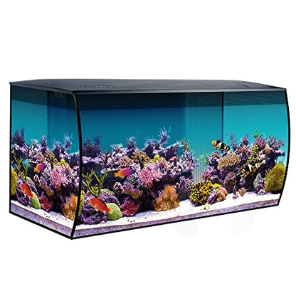 Fluval Flex 32.5 Marine Salt Water Aquarium Kit - Fish Tank for Fish, Coral & More - Comes with LED Lights, Filtration System & More - 32.5" x 15.75" x 15.35" - 123 L, 32.5 Gal. - Black