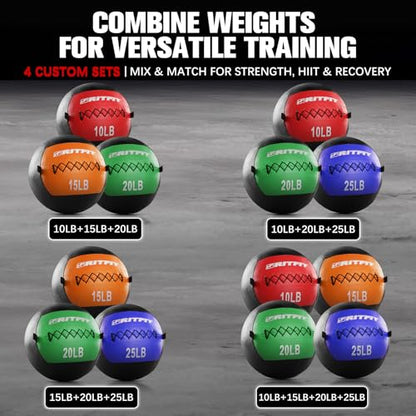 RitFit Soft Medicine Ball for Strength and Conditioning Workouts - size: 20lb