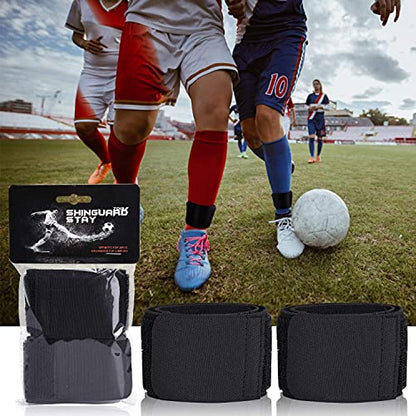4PCS Soccer Shin Guard Strap, Anti Slip Sports Football Shin Straps | Fixed Legging Bands for Shin Guards, Ankle Guards Support Straps for Soccer, Kicking Ball, Running & Cycling
