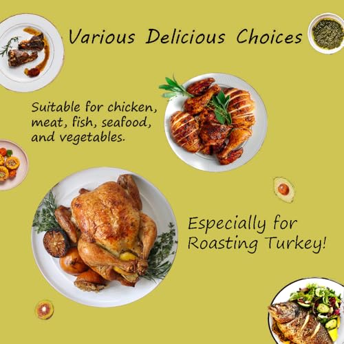 10×Large Oven Bags Turkey Size,Cooking Roasting Bags Large Size(22×24Inch) Meat Roasting Safe for Turkey Meat Fish and Vegetables (10)