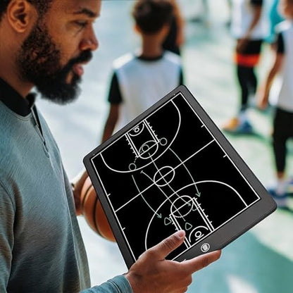 LCD Basketball Coaching Board, Electronic Basketball Tactical Board for Training Teaching Competition Command(15 inches) - size: 15 inches