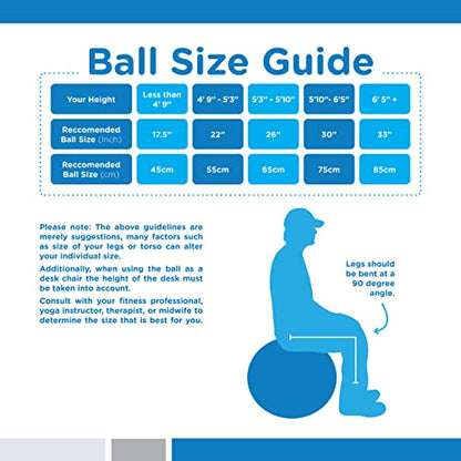 bintiva Exercise Ball - color: Blue, size: XL (78-85cm)
