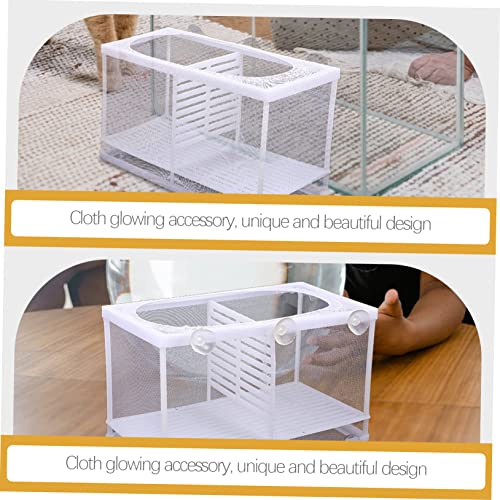 HEMOTON Fish Tank Isolation Net Breeding Box for Betta and Guppy Fry Transparent Aquarium Incubator Removable Divider Protects Newborns from Adult Fish for Shrimp Hatchery