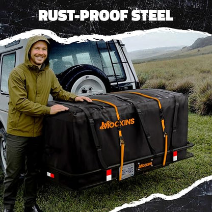 Mockins 60"x24"x6" XL Heavy Duty Trailer Hitch Cargo Carrier w/ 500 Lbs Cap - size: Large: 60"x24"x6"